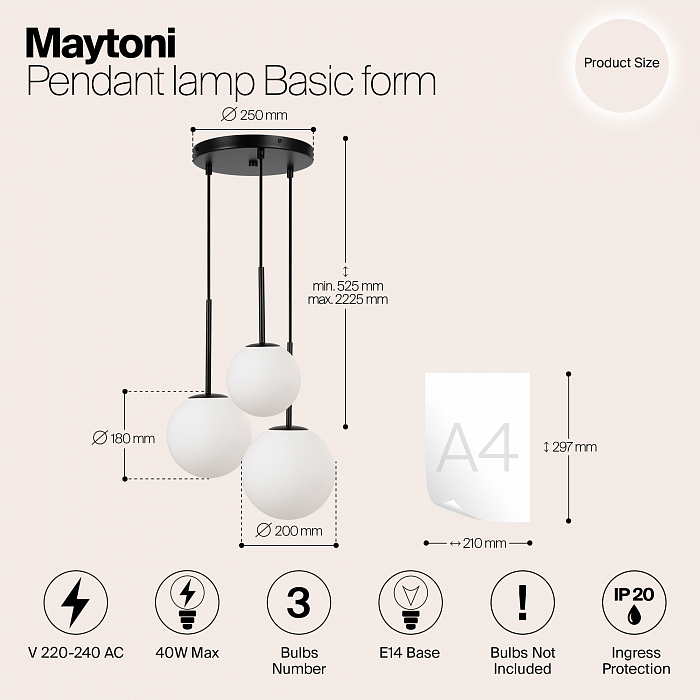 Светильник Maytoni MOD321PL-03B